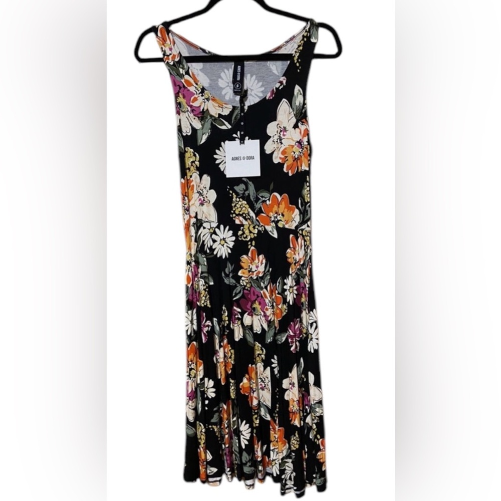 Agnes And Dora Fit & Flare Fisher Dress BLACK NWT